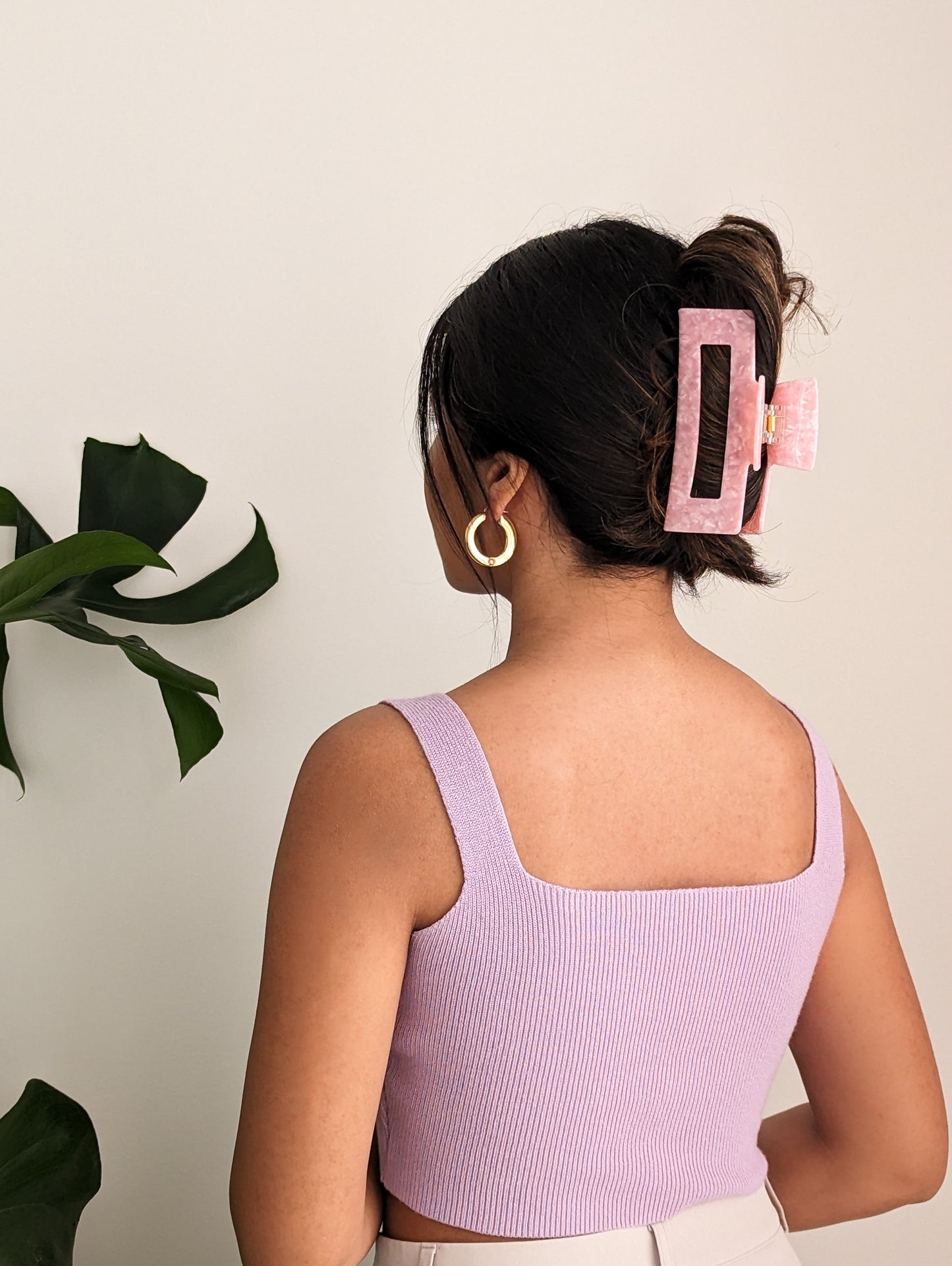 Ada XL Claw Clip - Pink Opal