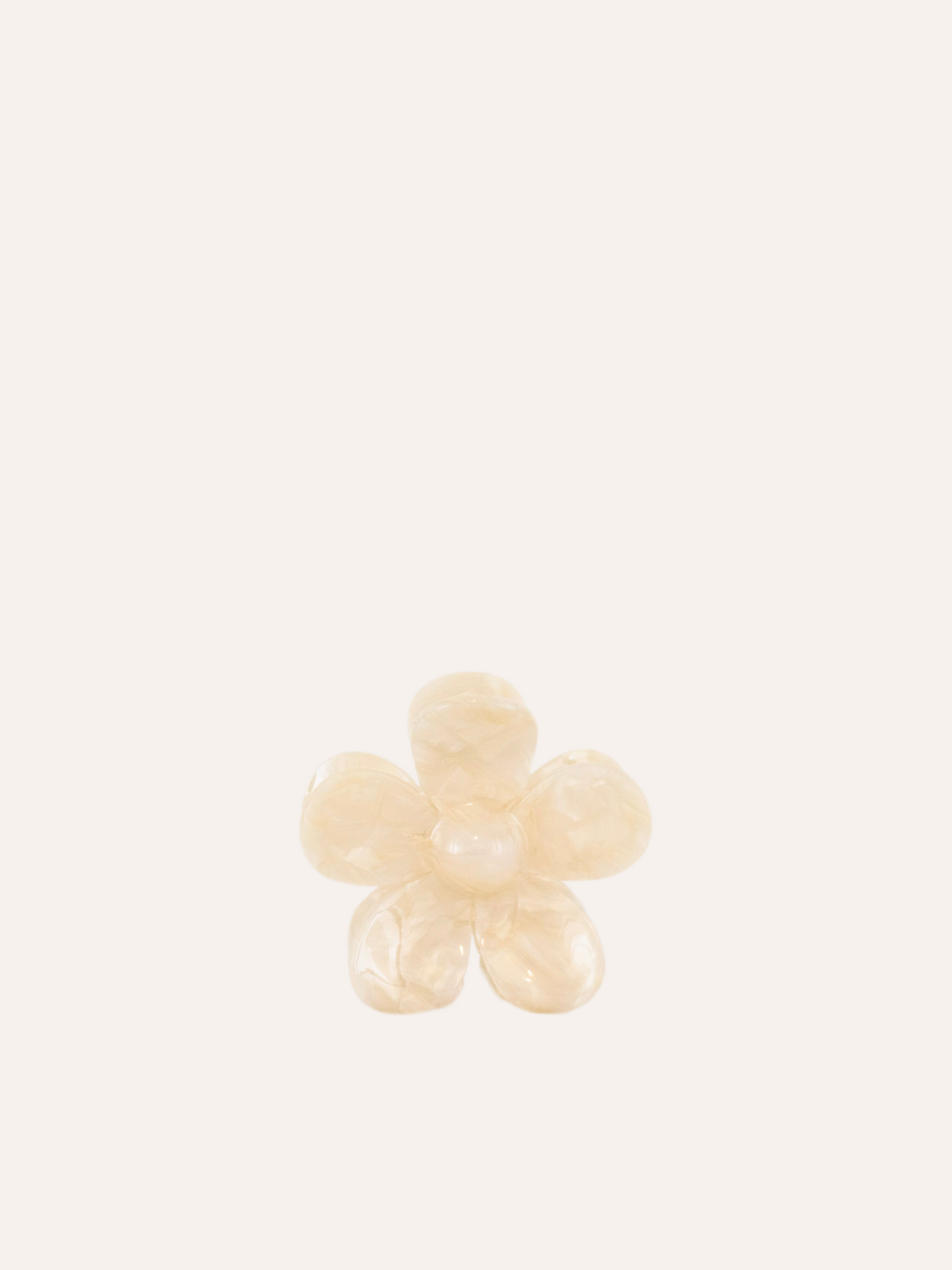 Iris Bloom Claw Clip - Custard
