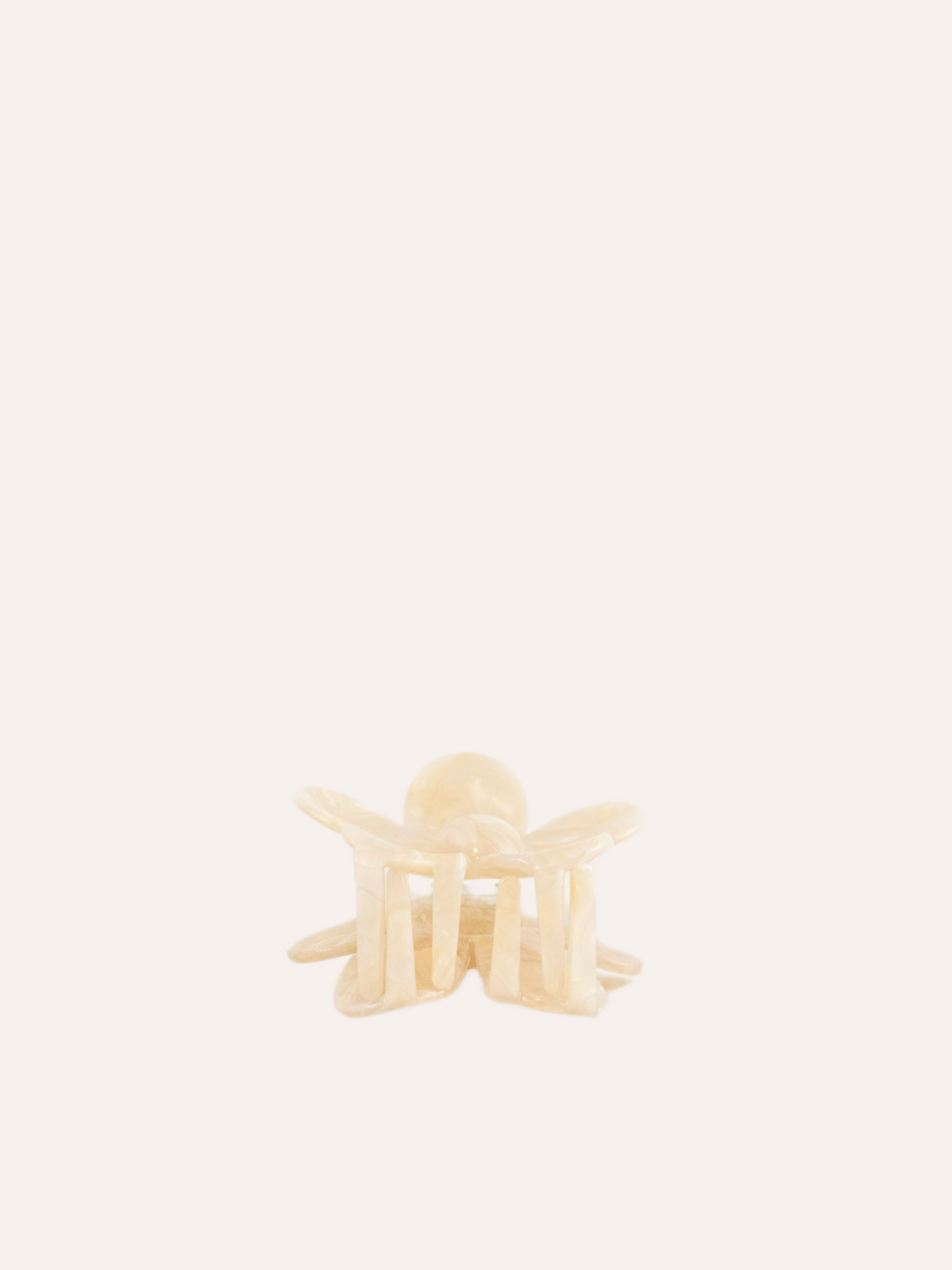 Iris Bloom Claw Clip - Custard