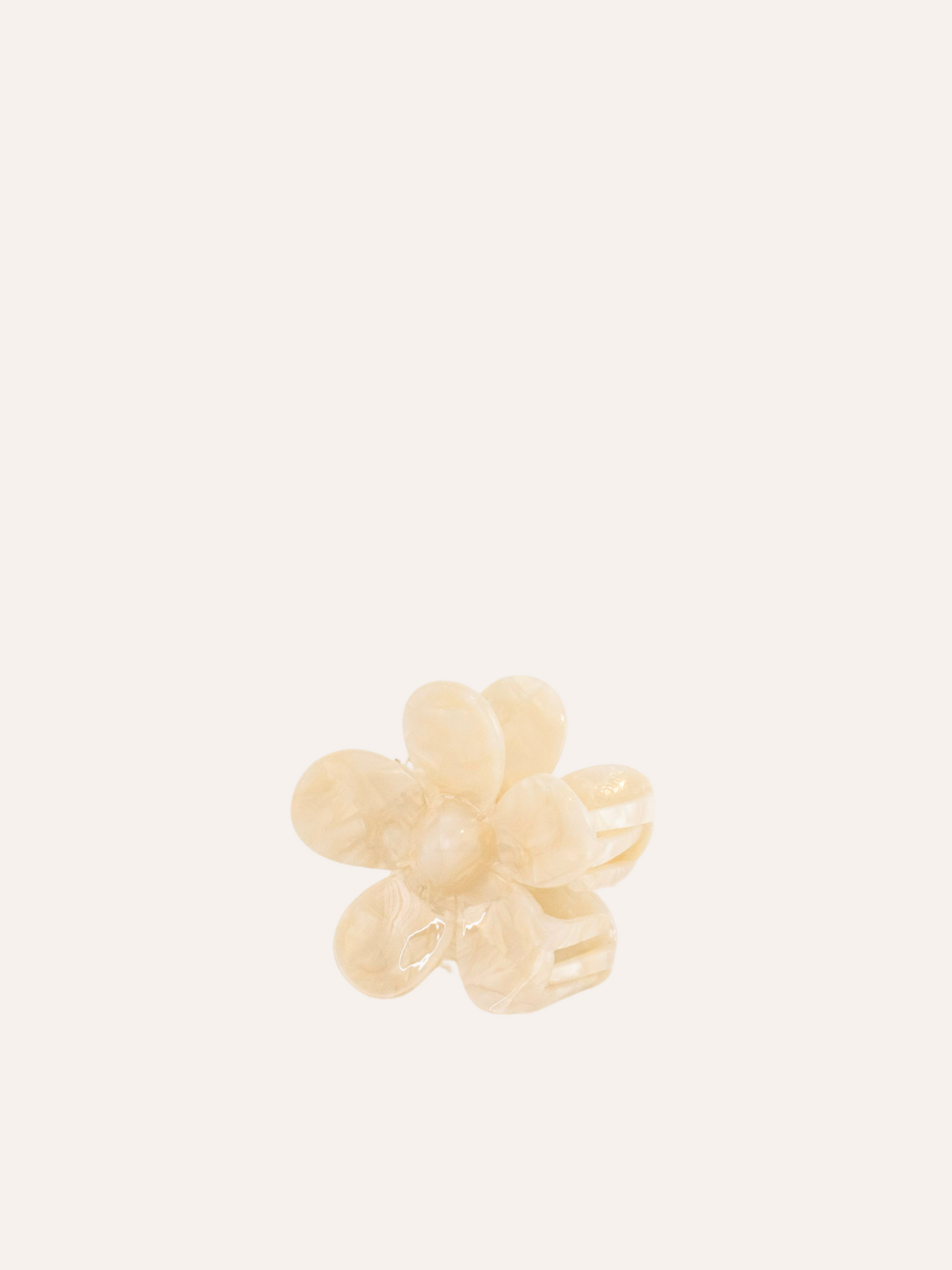 Iris Bloom Claw Clip - Custard