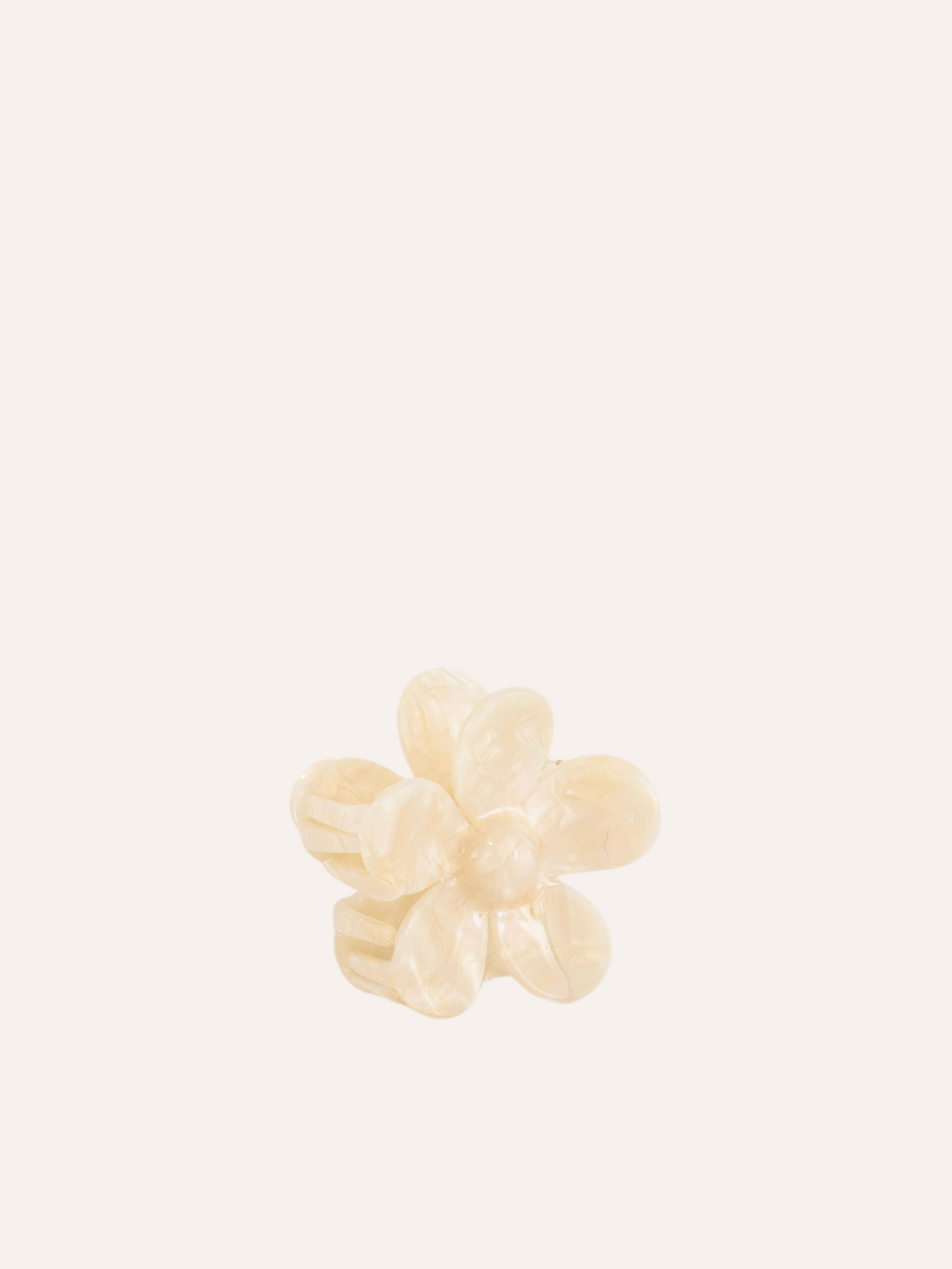 Iris Bloom Claw Clip - Custard