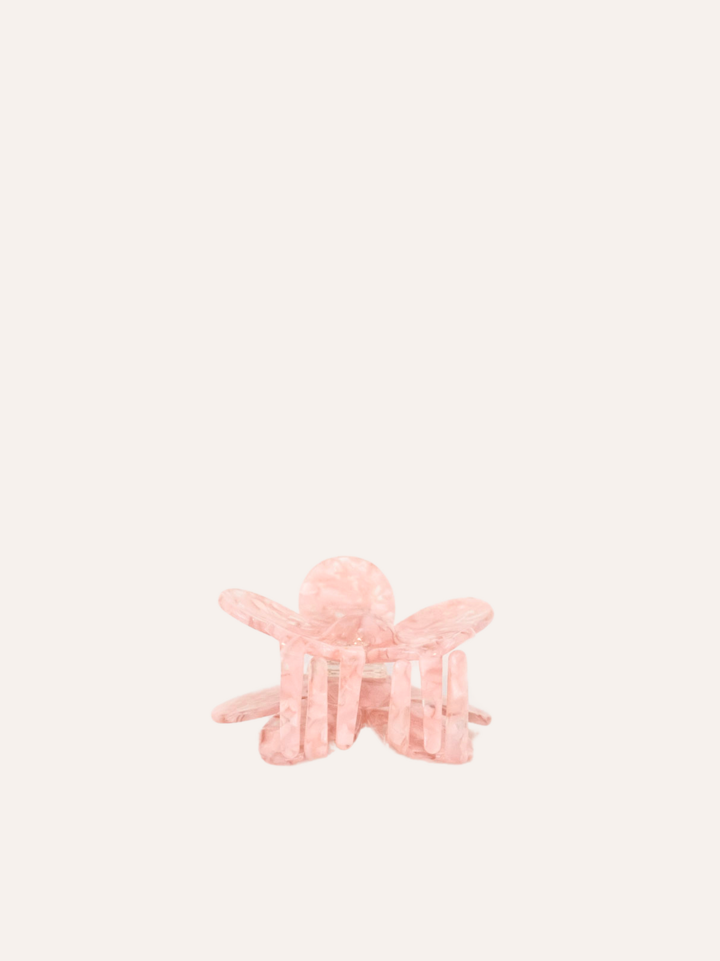 Iris Bloom Claw Clip - Rose Quartz