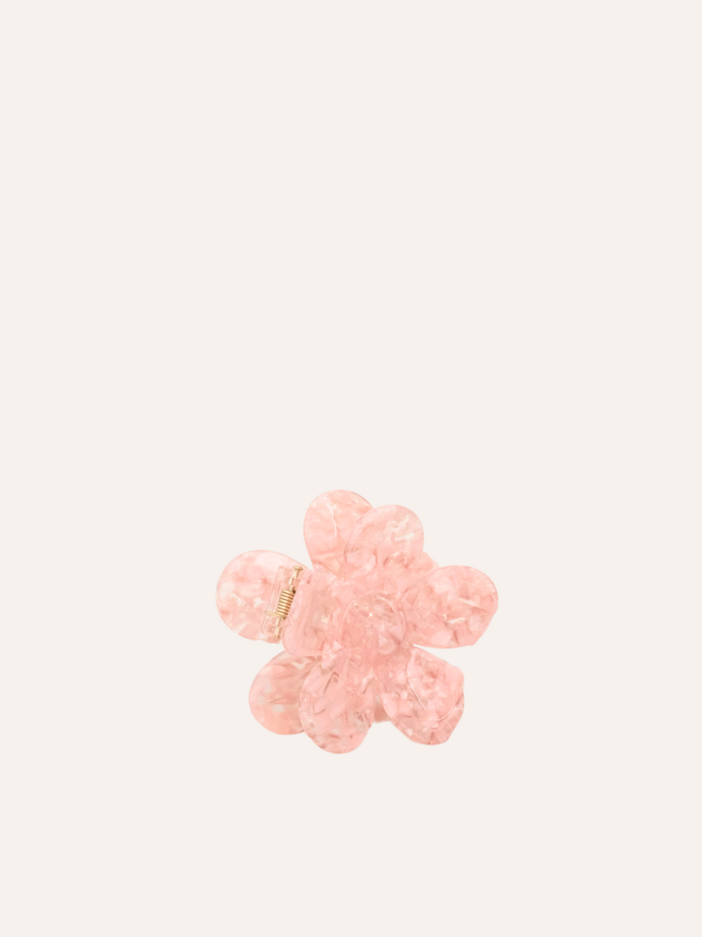 Iris Bloom Claw Clip - Rose Quartz