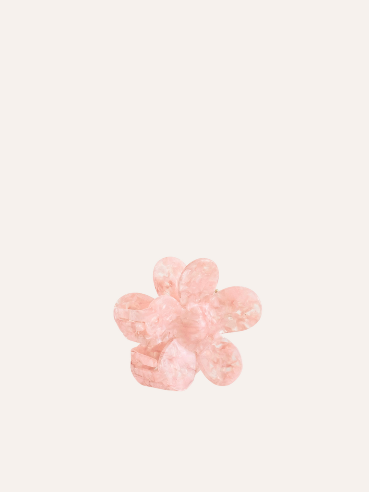 Iris Bloom Claw Clip - Rose Quartz