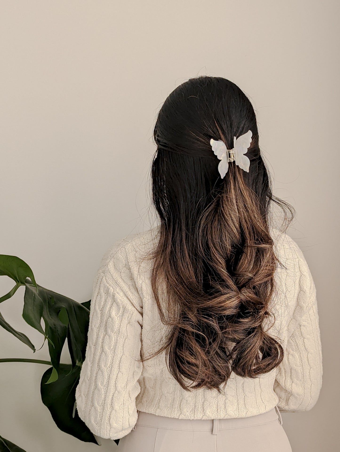 Mae Butterfly Claw Clip - Opal