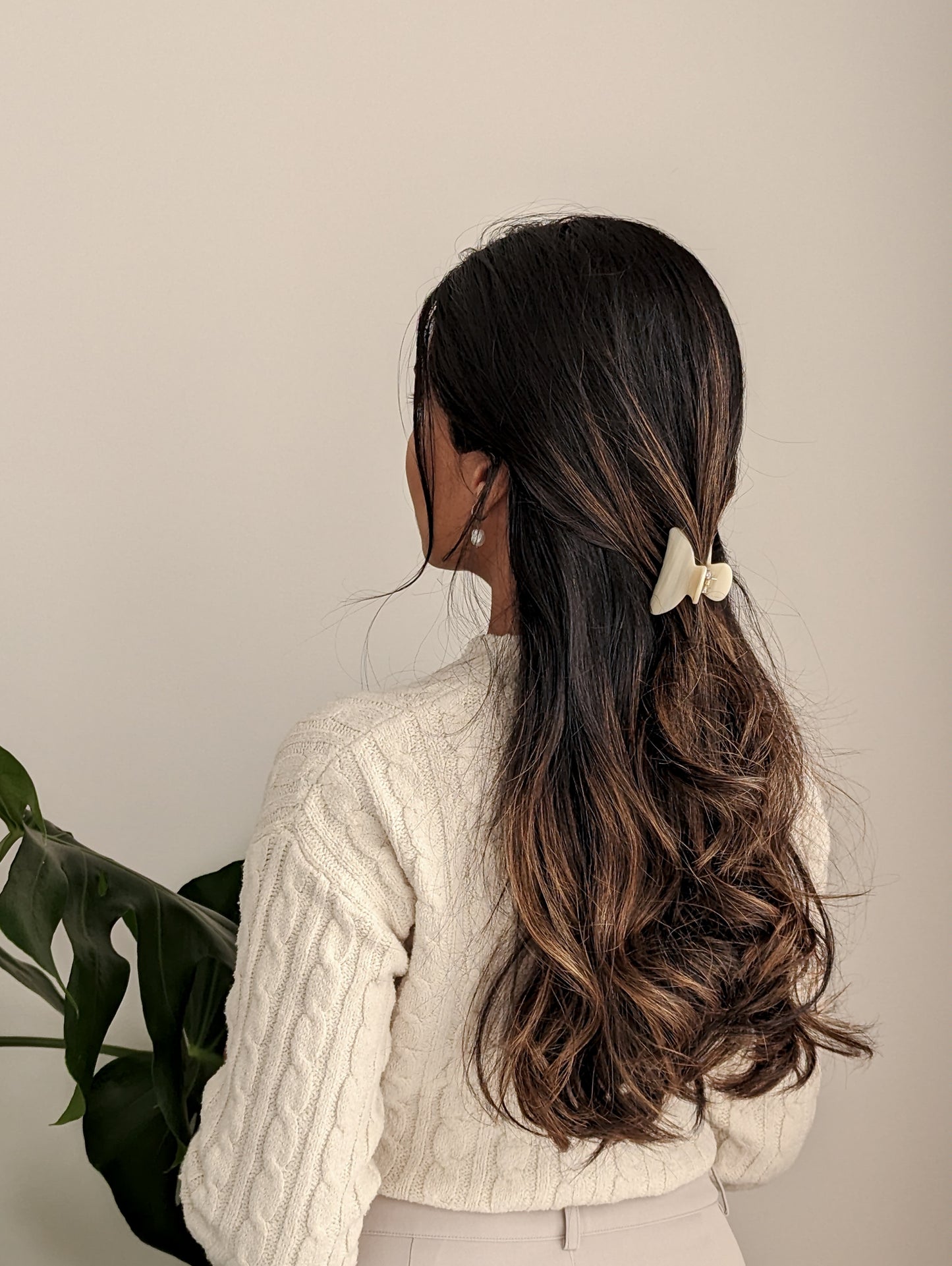 Mini Couture Claw Clip - Vanilla