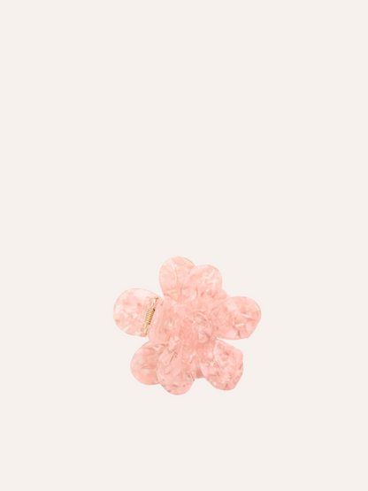 Iris Bloom Claw Clip - Rose Quartz